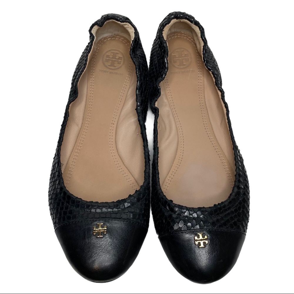 Tory Burch Faux Snake Ballet Flats 8.5